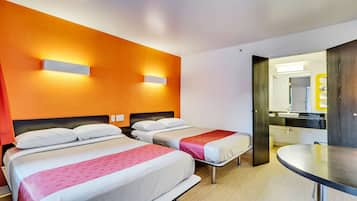 Standard Room, 2 Double Beds, Non Smoking | Free WiFi, bed sheets