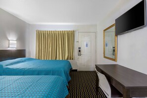 Desk, blackout drapes, free WiFi, bed sheets