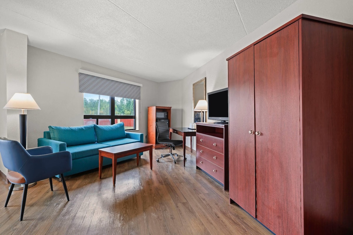 Studiosuite, 1 King-Bett, Nichtraucher | Hochwertige Bettwaren, Schreibtisch, kostenloses WLAN, Bettwäsche