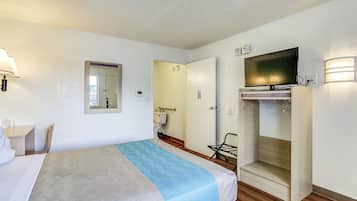 Desk, free WiFi, bed sheets