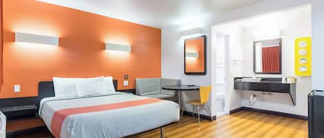 Chambre Deluxe, 1 lit double, accessible aux personnes à mobilité réduite, non-fumeur | Bureau, accÚs au Wi-Fi (inclus), literie fournie