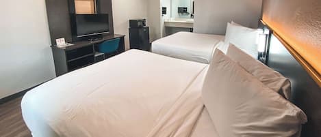 Desk, free WiFi, bed sheets