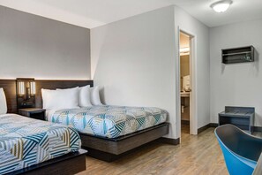 Deluxe Room, 2 Double Beds, Non Smoking, Refrigerator & Microwave | Free WiFi, bed sheets