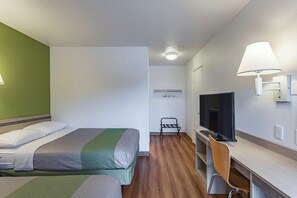 Desk, free WiFi, bed sheets