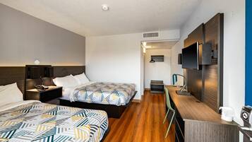 Standard Room, 2 Double Beds, Non Smoking | Free WiFi, bed sheets
