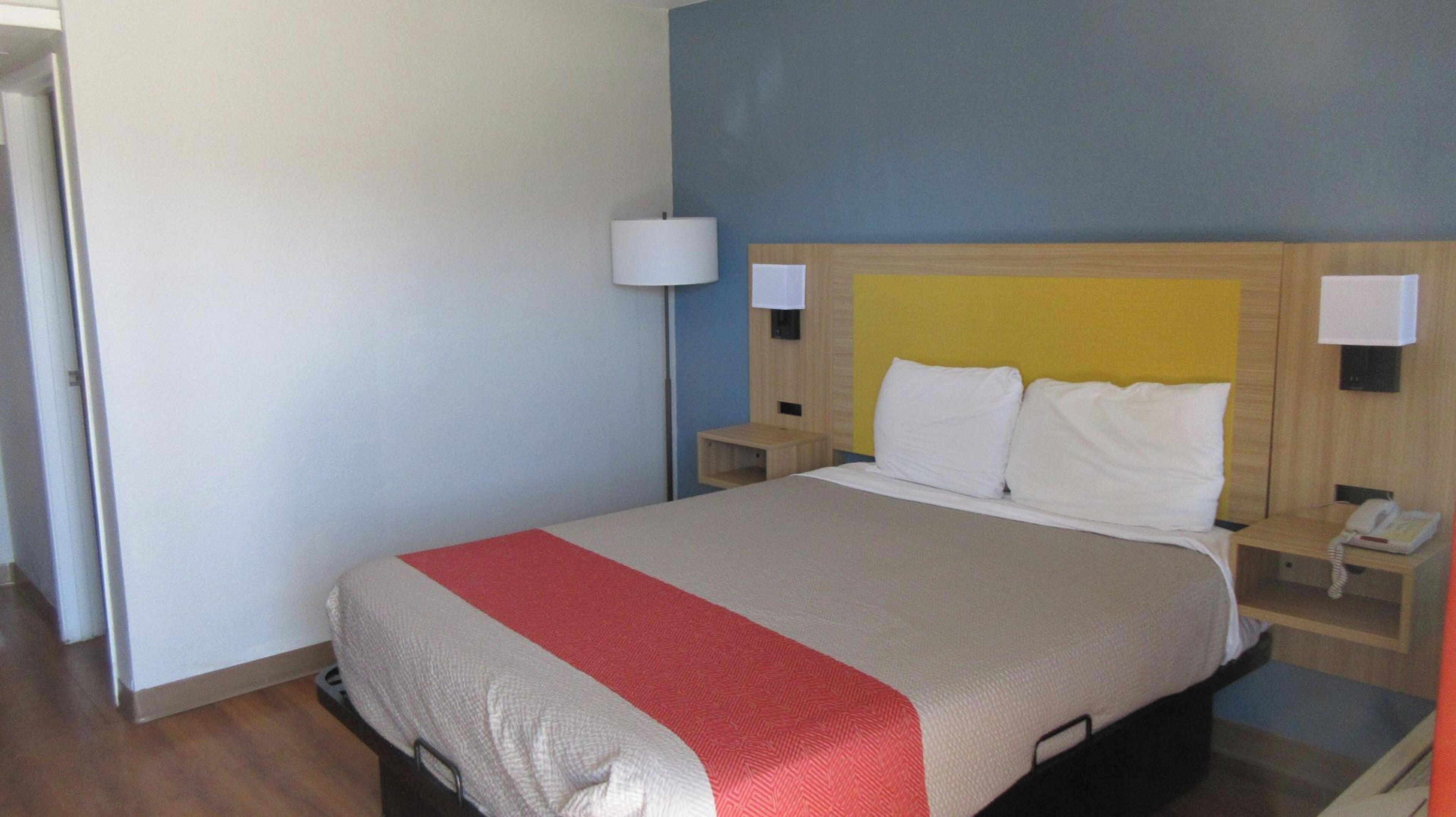 Desk, free WiFi, bed sheets, alarm clocks