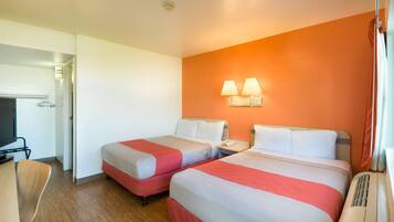 Desk, free WiFi, bed sheets