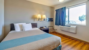 Standard Room, 1 Queen Bed, Accessible, Non Smoking | Free wired internet, bed sheets