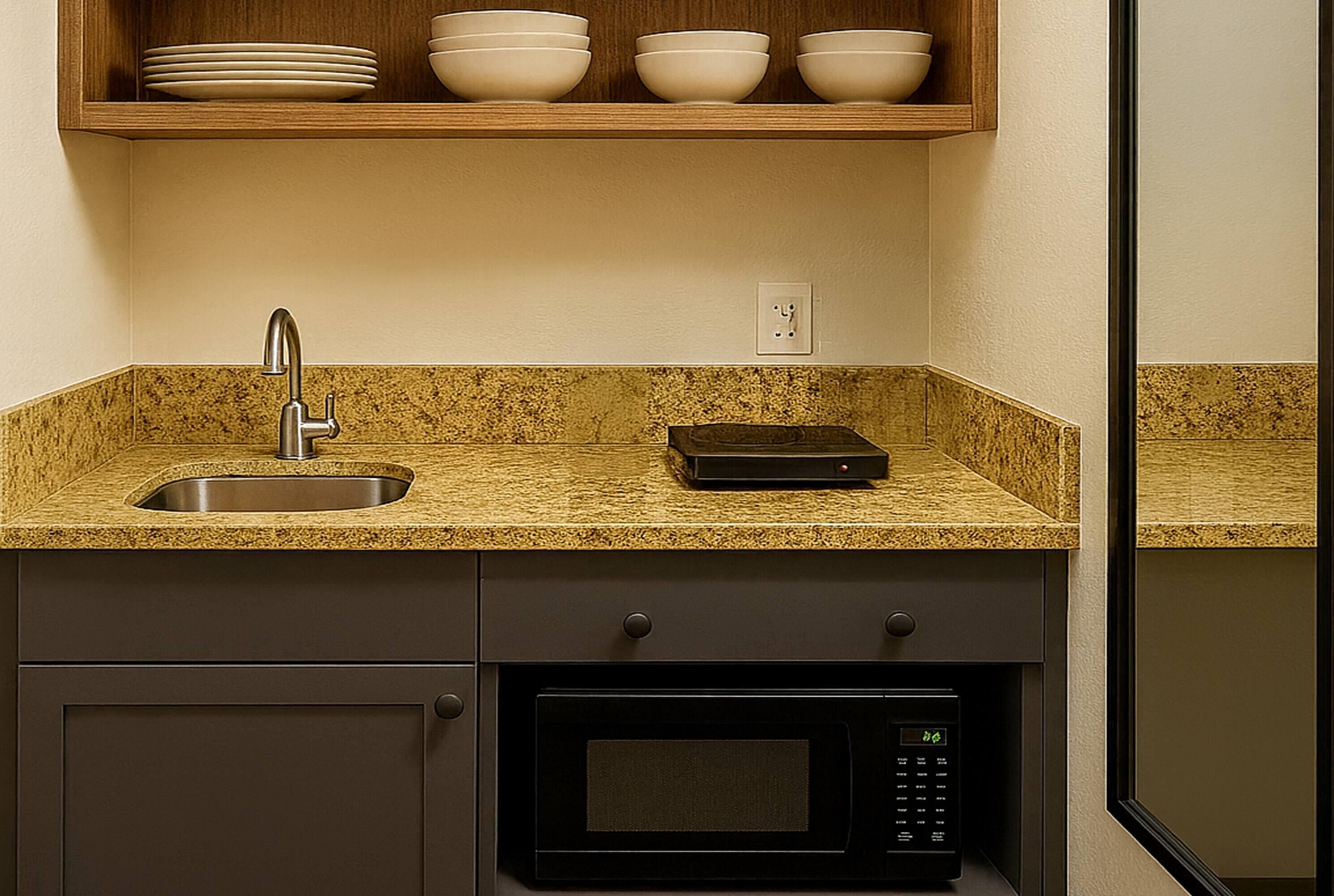 Premium bedding, desk, laptop workspace, free WiFi