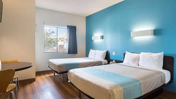 Free WiFi, bed sheets, alarm clocks