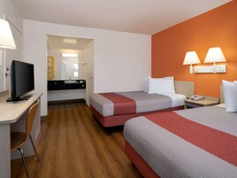 Desk, free WiFi, bed sheets