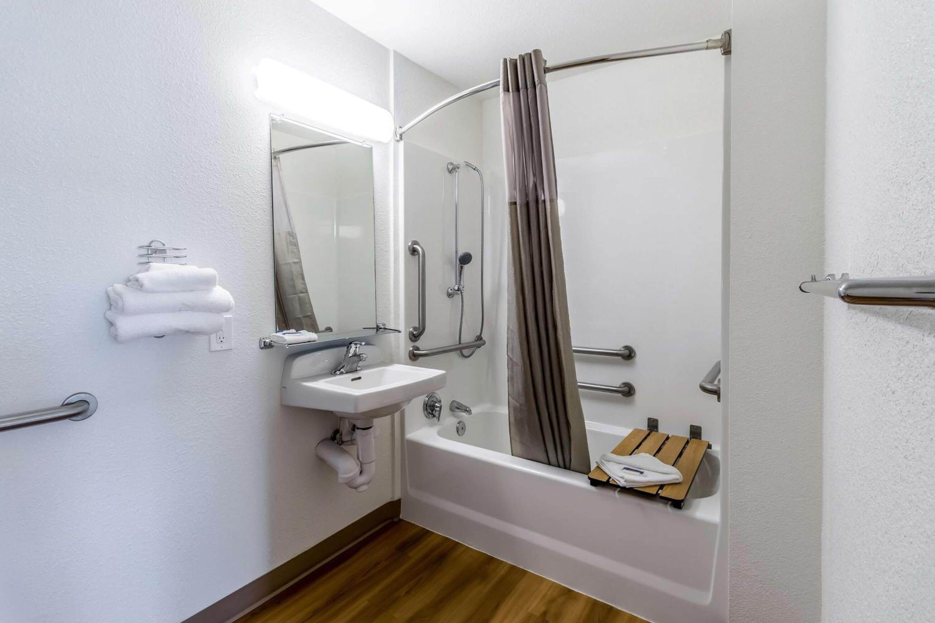 Douche, serviettes fournies