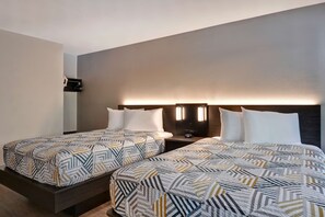 Desk, laptop workspace, free WiFi, bed sheets