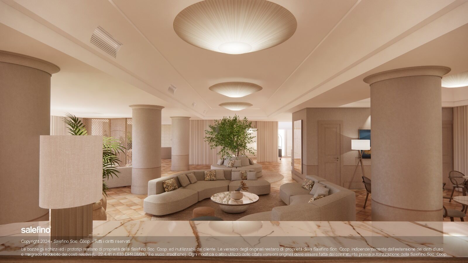 Sala de estar en el lobby