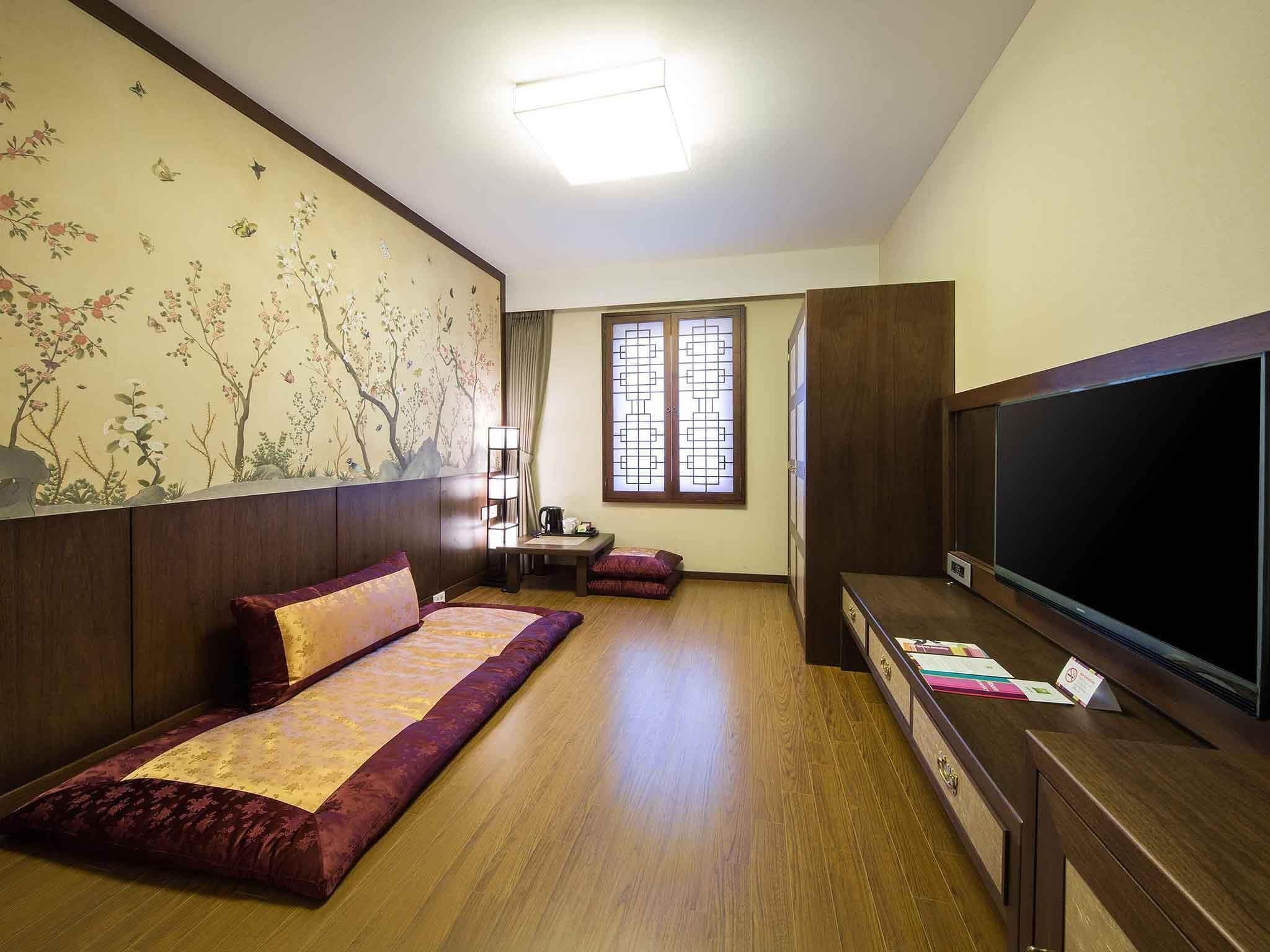 Traditionele kamer (Korean Style) | Luxe beddengoed, een minibar met enkele gratis items