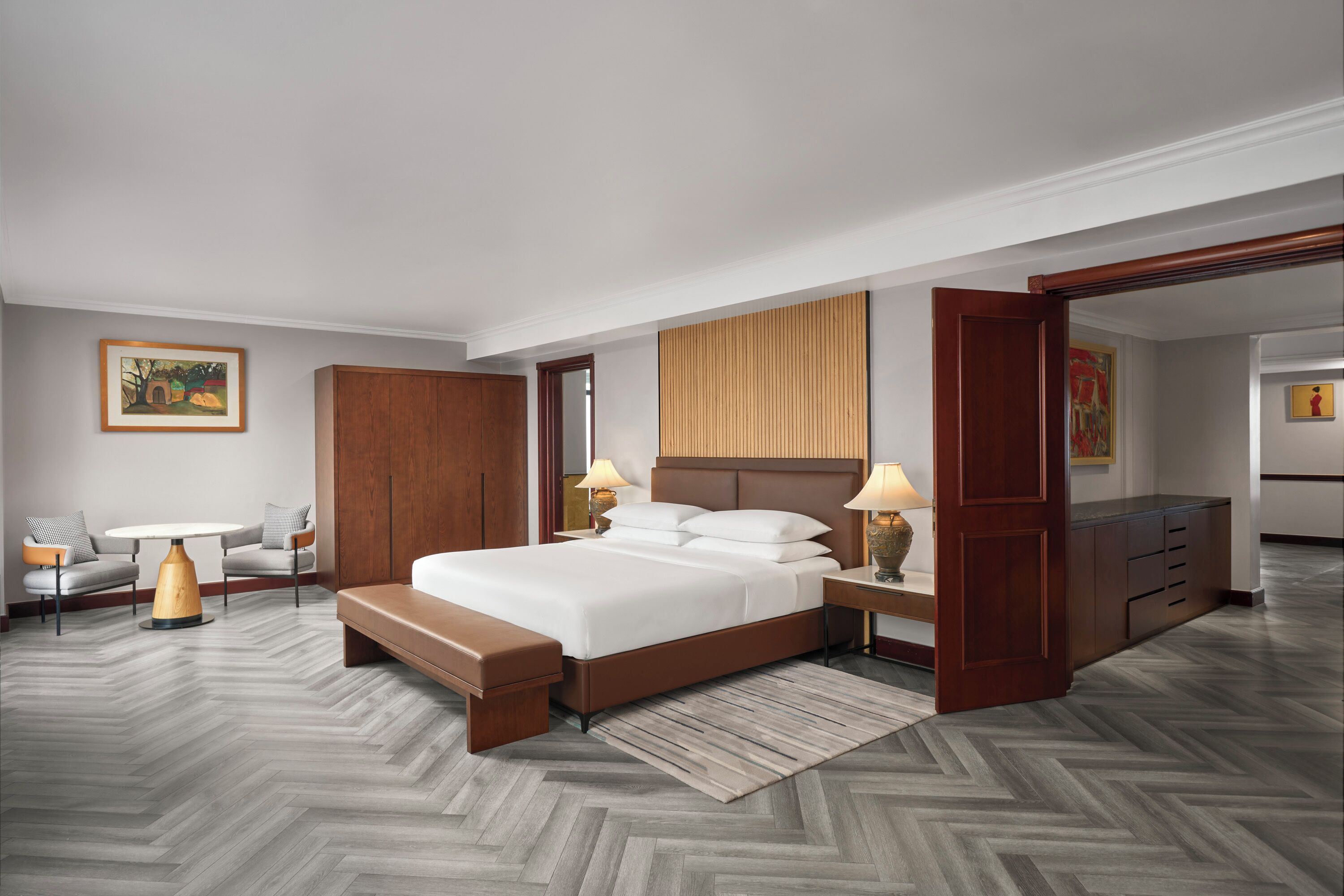 Club Suite, 1 Bedroom | Living room | 37-inch TV with cable channels, fireplace, foosball