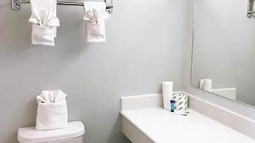 Free toiletries, hair dryer, towels