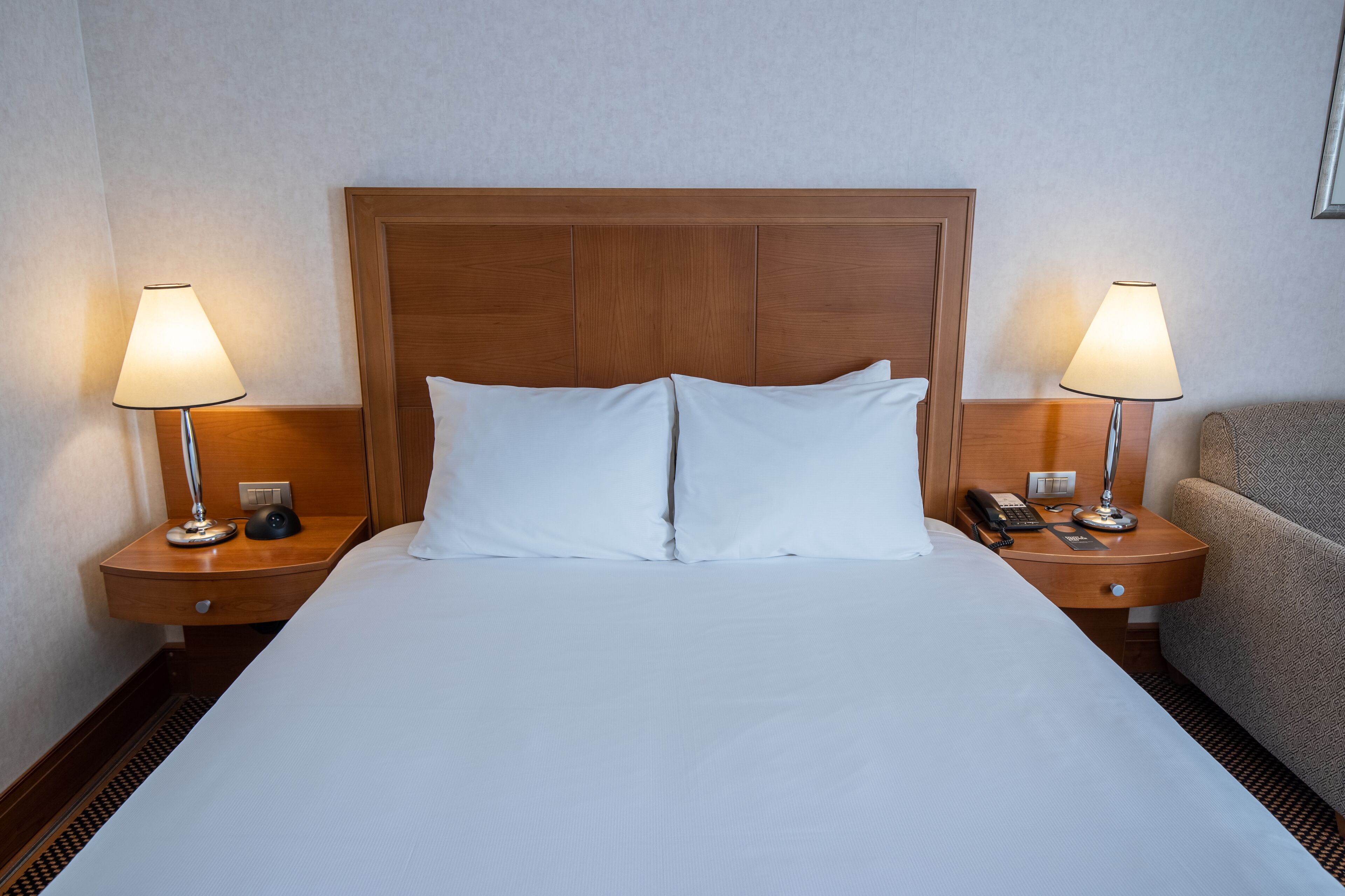 Draps en coton égyptien, literie de qualité supérieure, minibar