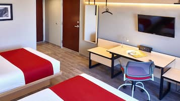 Cubrecamas, escritorio y sistema de insonorización