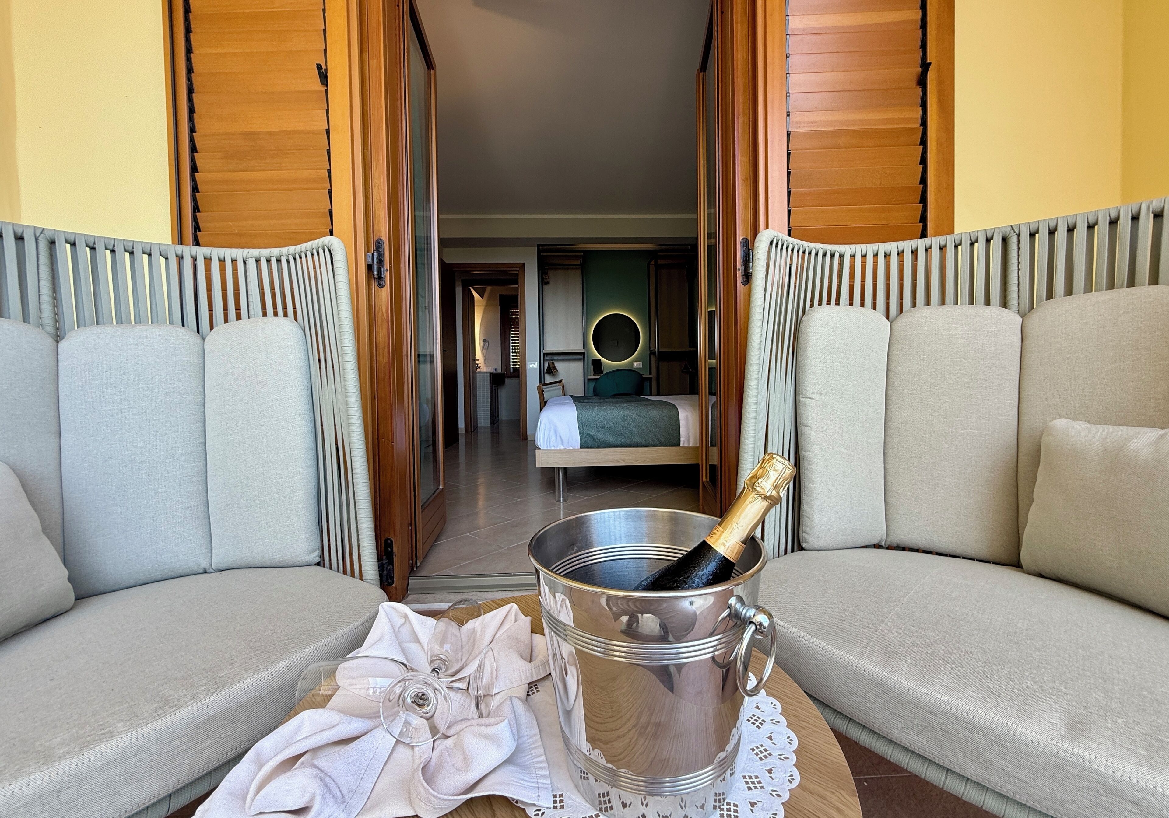 Suite panoramique, vue sur la mer | Terrasse/patio