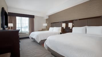 Standard Room, 2 Queen Beds | Desk, laptop workspace, blackout drapes, iron/ironing board