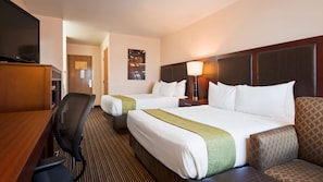 Standard Room, 2 Queen Beds, Non Smoking | Iron/ironing board, free cots/infant beds, rollaway beds, free WiFi