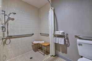 Standard Room, 1 King Bed, Accessible, Non Smoking | Accessible bathroom