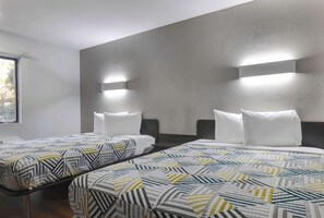 Blackout curtains, free WiFi, bed sheets