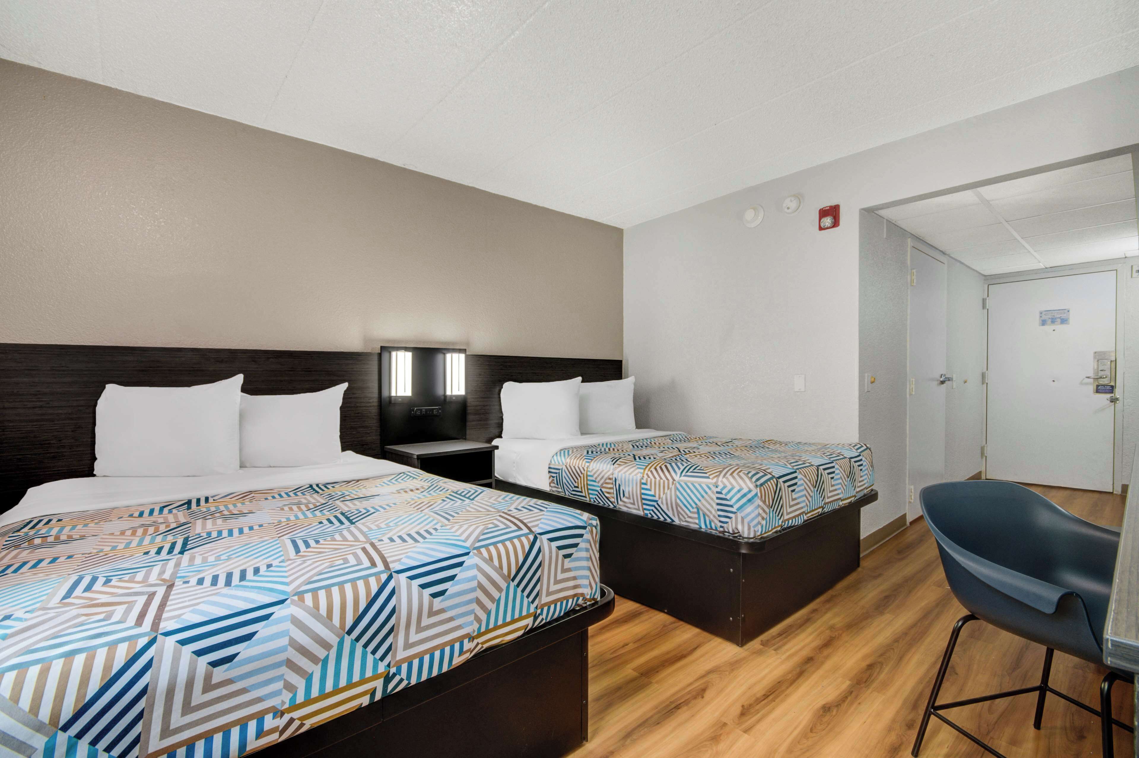 Desk, free WiFi, bed sheets