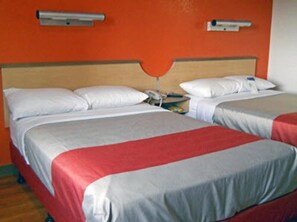 Desk, free WiFi, bed sheets