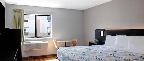 Laptop workspace, free WiFi, bed sheets