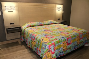 Desk, free WiFi, bed sheets