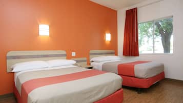 Desk, free WiFi, bed sheets