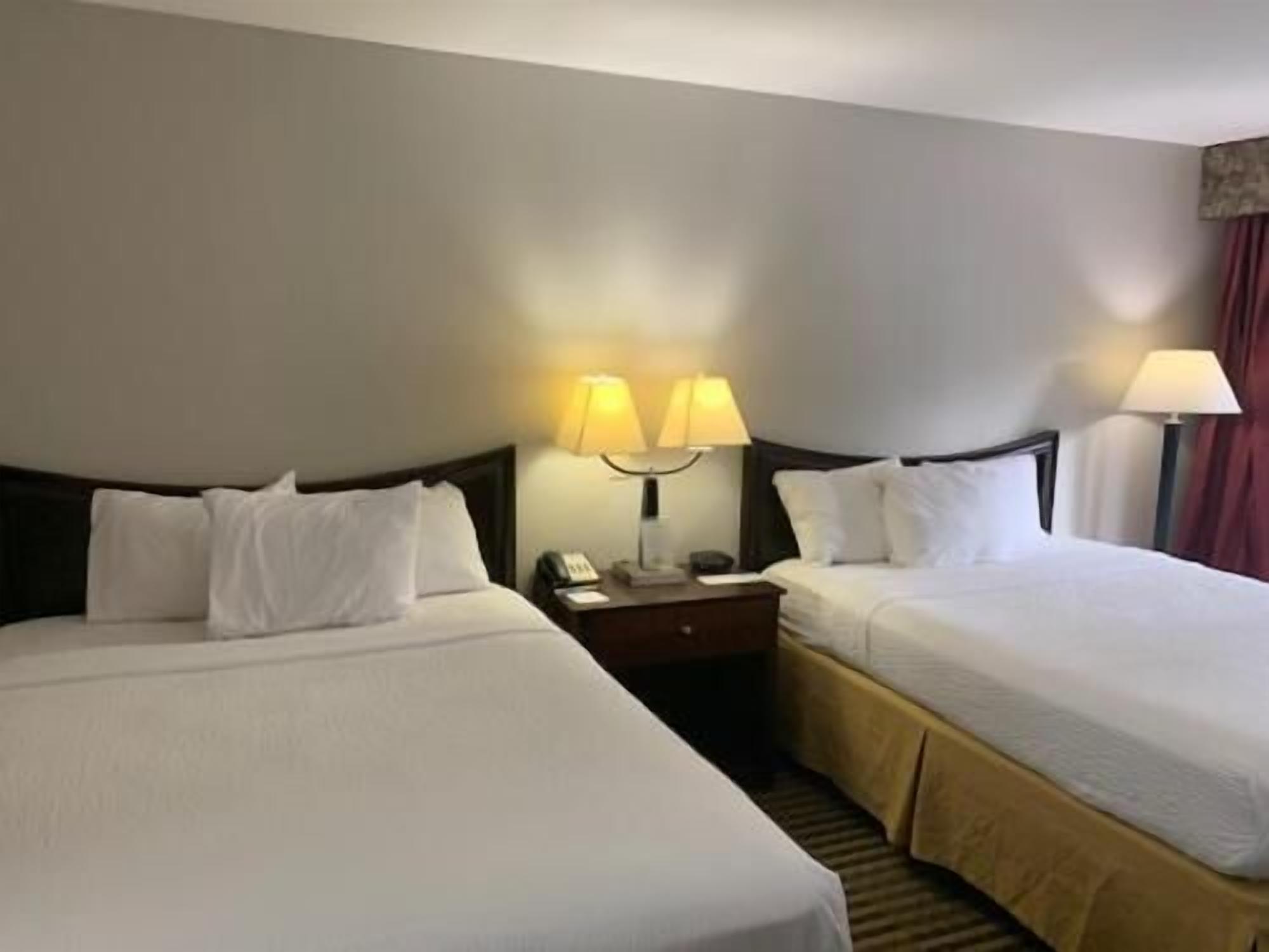 Una scrivania, postazione laptop, tende oscuranti, ferro/asse da stiro