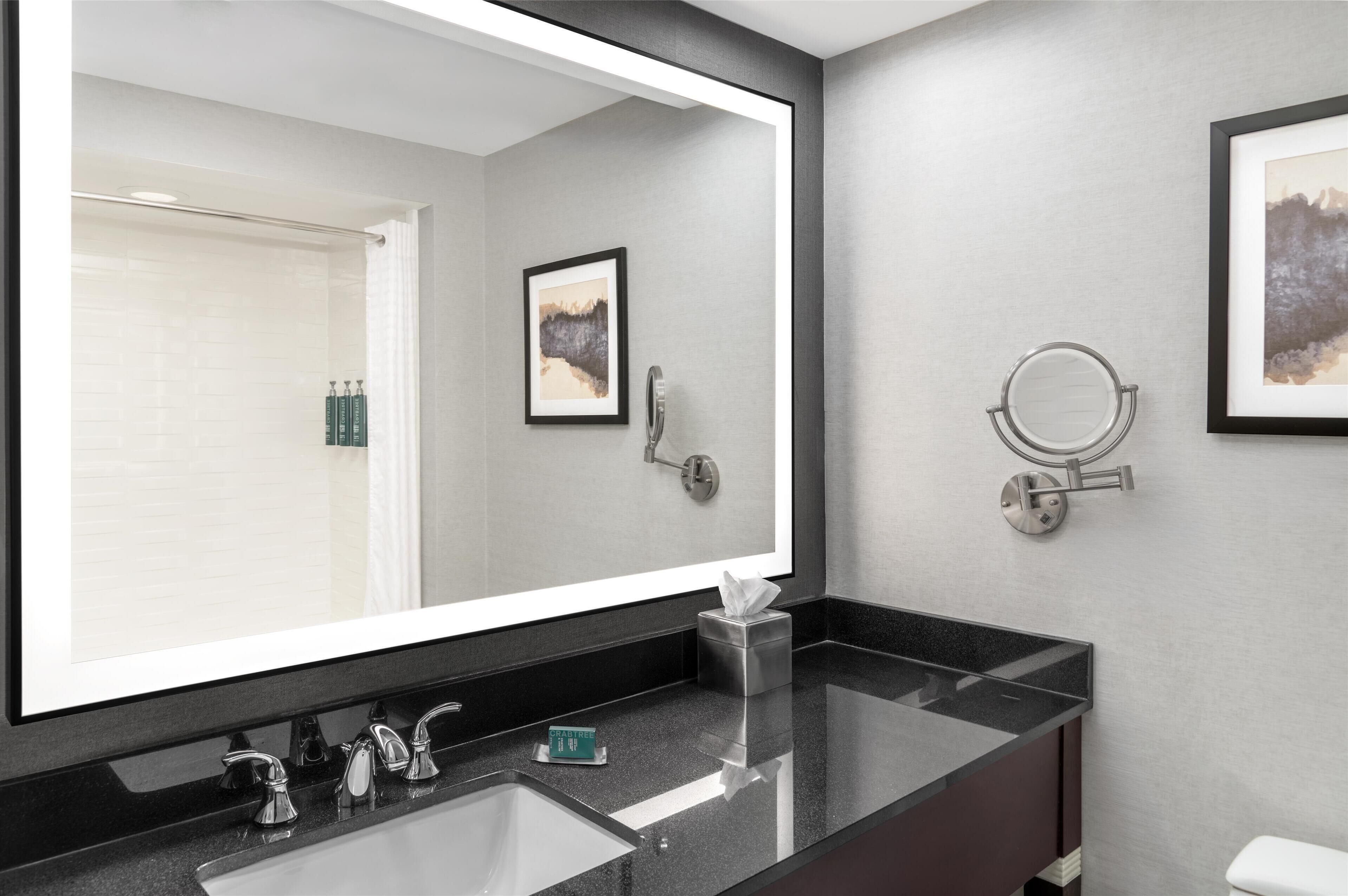 suite, 2 bedrooms, non smoking, connecting rooms | bathroom | combined shower/bathtub, designer toiletries, hair dryer, towels