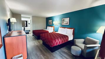 Double Room, 2 Queen Beds, Non Smoking | Desk, free WiFi, bed sheets