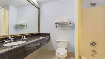 Room, 2 Queen Beds, Non Smoking | Bathroom | Free toiletries, hair dryer, bathrobes, towels