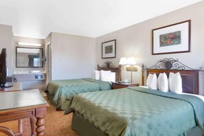 Desk, free WiFi, bed sheets
