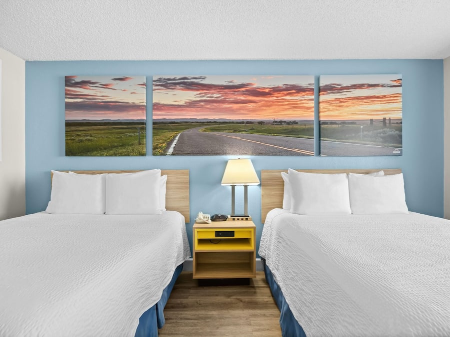 Deluxe Room, 2 Queen Beds, Non Smoking | Desk, laptop workspace, iron/ironing board, rollaway beds