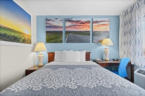 Chambre, 1 grand lit, accessible aux personnes à mobilité réduite, non-fumeur