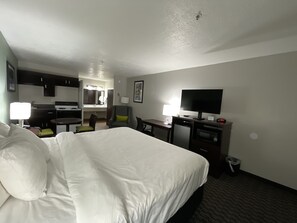 Room, 1 King Bed, Non Smoking (Efficiency) | Premium bedding, desk, laptop workspace, soundproofing