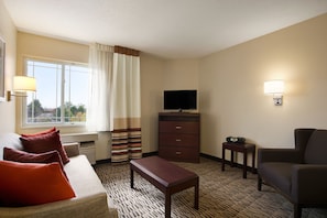 Suite, 1 Queen Bed, Accessible, Non Smoking | Living area | Flat-screen TV