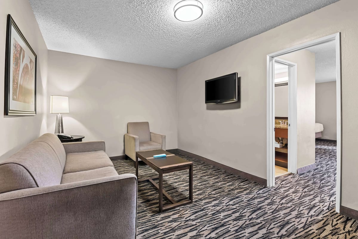 Suite, 2 Queen Beds, Non Smoking, Refrigerator & Microwave | In-room safe, desk, iron/ironing board, free cribs/infant beds