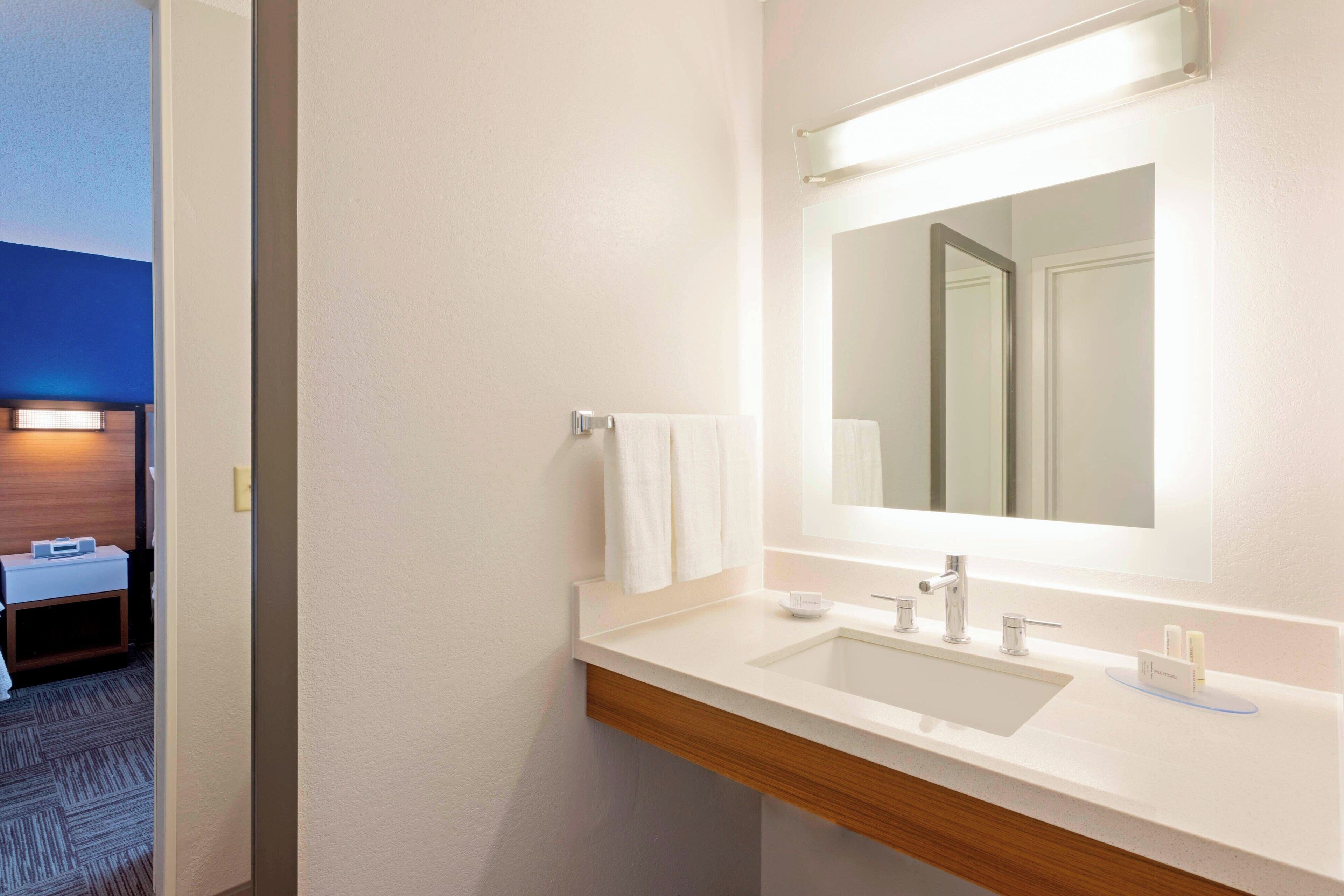 free toiletries, hair dryer, towels