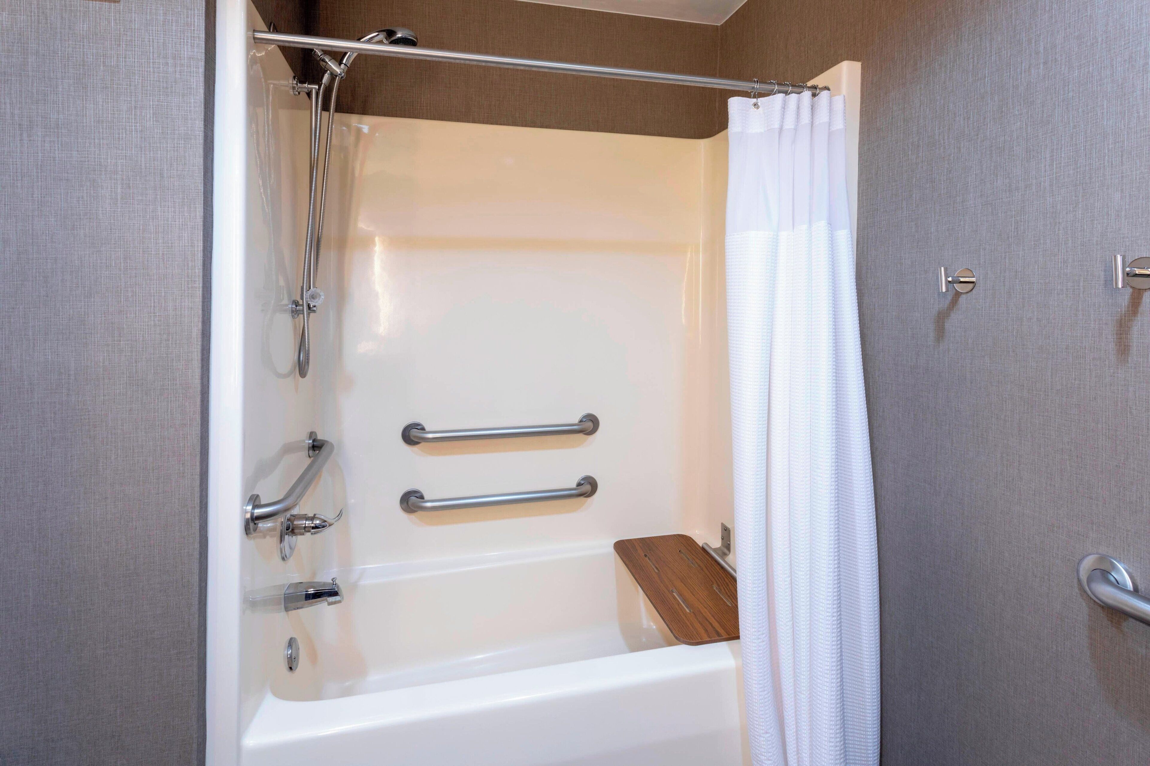 free toiletries, hair dryer, towels