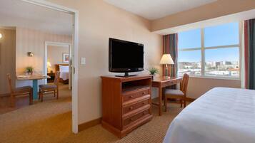 In-room safe, desk, laptop workspace, rollaway beds