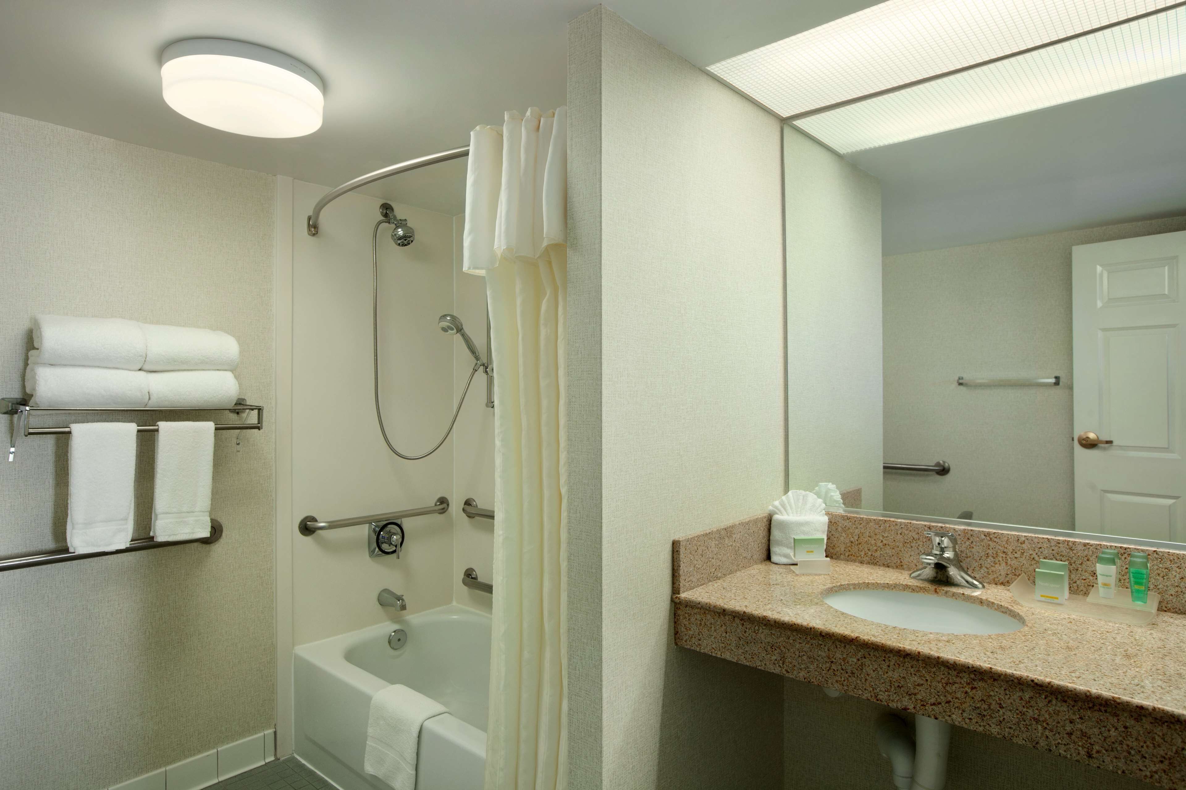 suite, 2 double beds, accessible, bathtub (mobility & hearing) | bathroom | free toiletries, hair dryer, towels