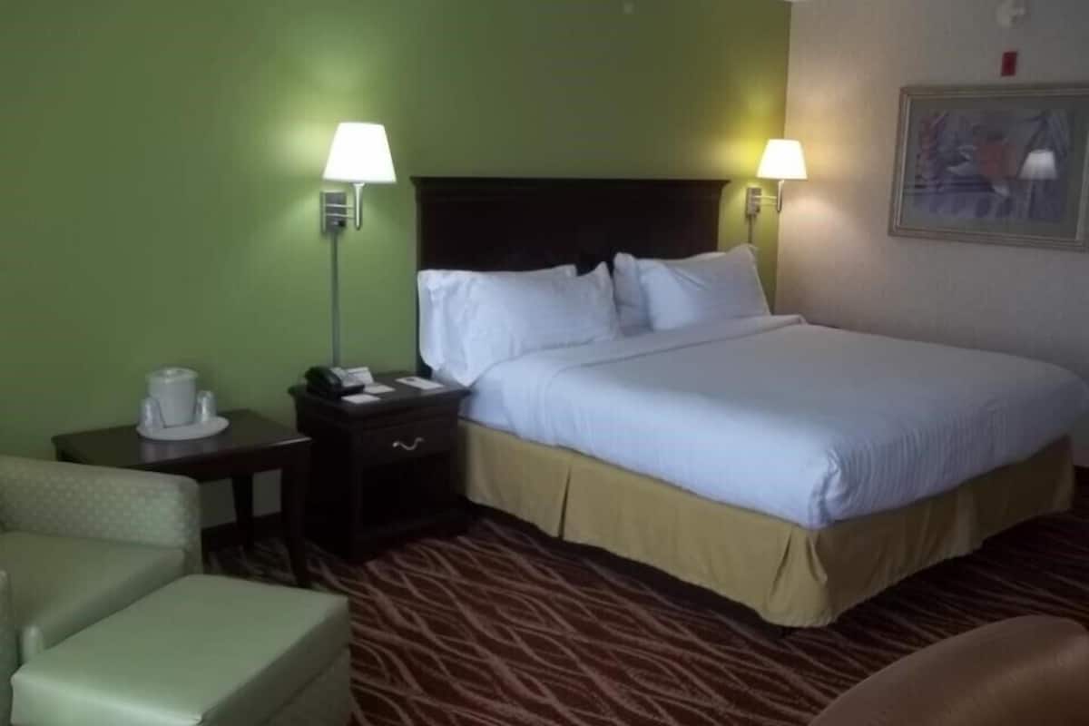 hypo-allergenic bedding, individually furnished, desk, blackout curtains