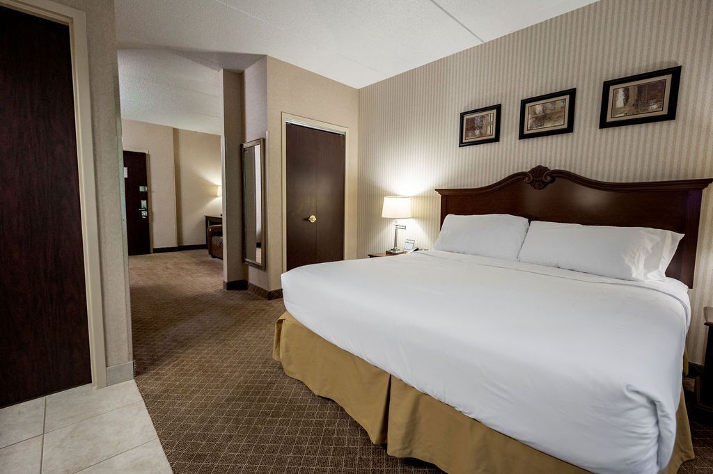 hypo-allergenic bedding, desk, laptop workspace, iron/ironing board