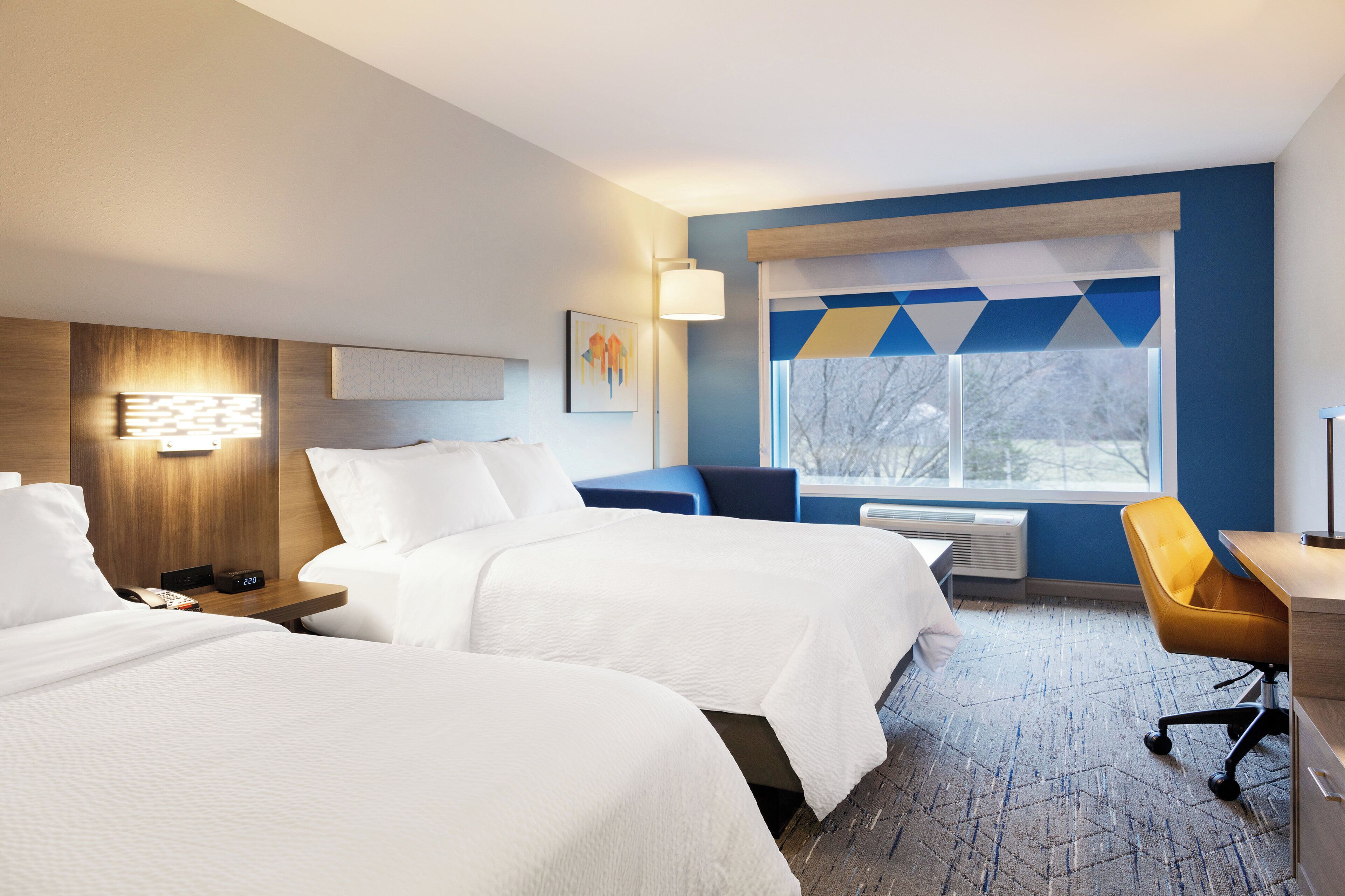 Standard Room, 2 Queen Beds | Hypo-allergenic bedding available, desk, laptop workspace